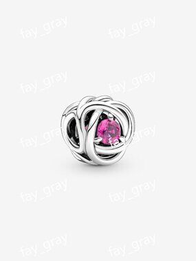 Pandora October Pink Eternity Circle Charm